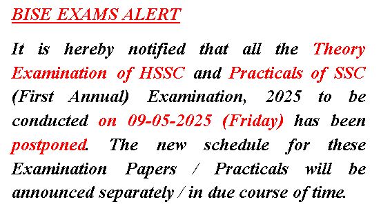 Papers Postponed